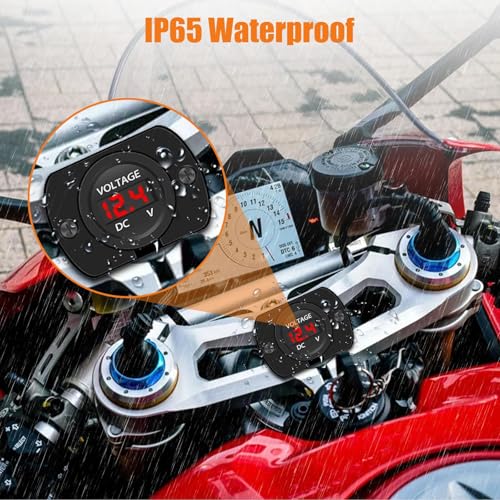 image for Linkstyle DC Volt Meter 12V, Battery Voltage Gauge 12V, Digital Voltag