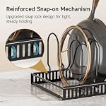 MUDEELA Pot Lid Organizer for Cabinet, Adjustable Baking Pan Rack 7 Slots - Image 5