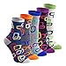 Keaza Womens Cotton Vintage Geometry Bohemian BOHO Novelty Lace Crew Socks 5-pack WD08C2