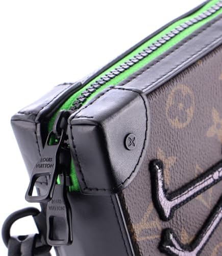 Pre-Loved Soft Trunk Phone Box Monogram Canvas with LV Friends Patch, Brown