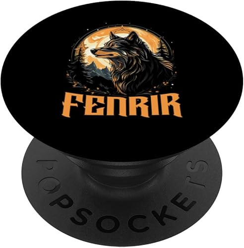 Fenrir Wolf Viking Scandinavian Pride Norsemen Odins Wolf PopSockets Standard PopGrip