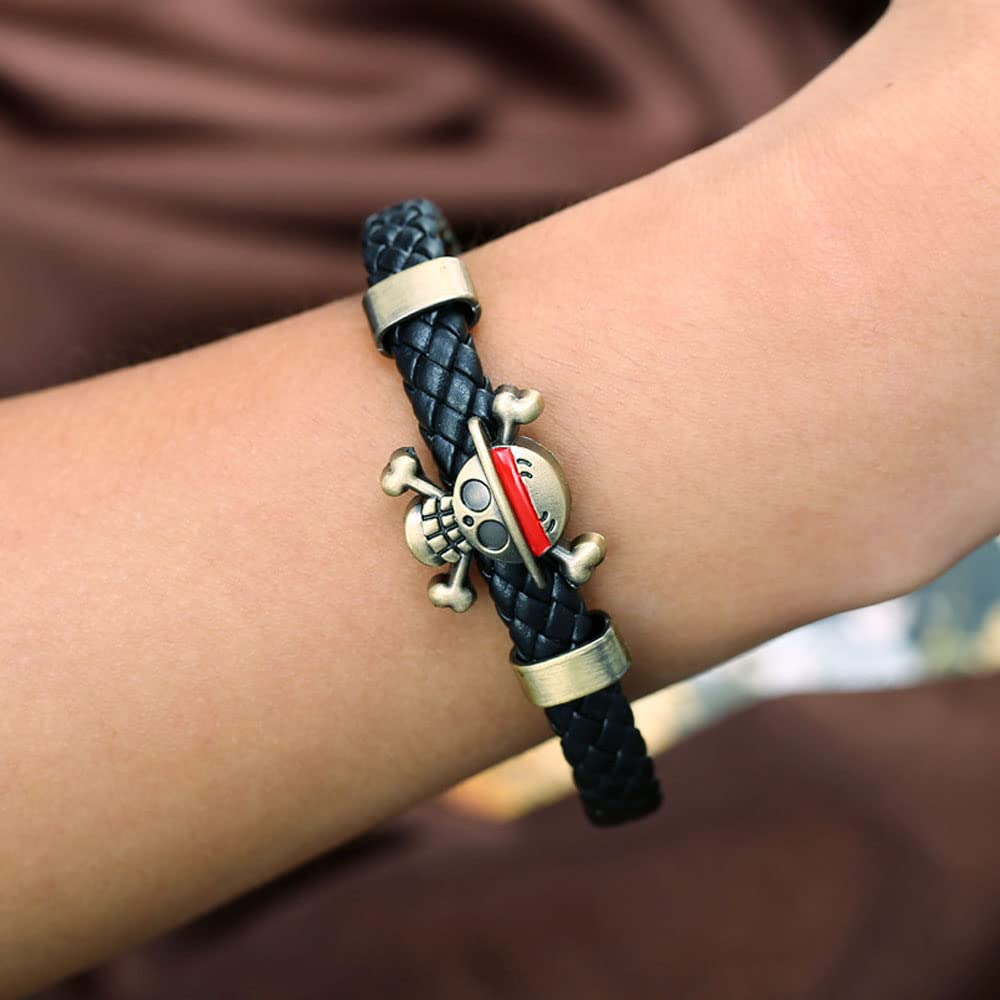 YouU Straw Hat Anime Jewelry Rufy Bracelets Summer Outdoor Travel Cosplay Costumes accessories3 pcs, Red, 51cm x 8.3cm x 10cm - Image 4