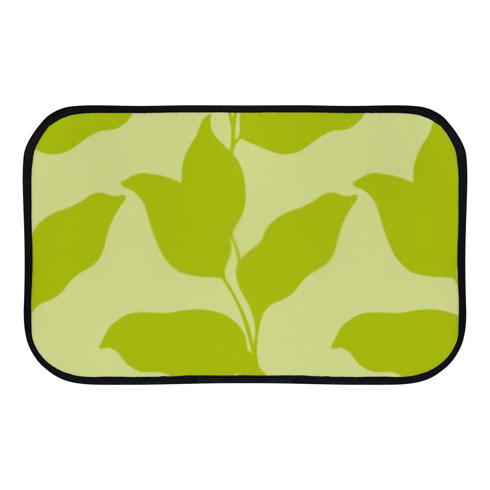 Nuansexi Bathroom Rugs Tropical Leaf Pattern Floor Mats Non Slip Bathmat Doormat Tub Mat Coral Velvet Absorbent Entrance Carpet Mats Machine Washable Bedroom Decor