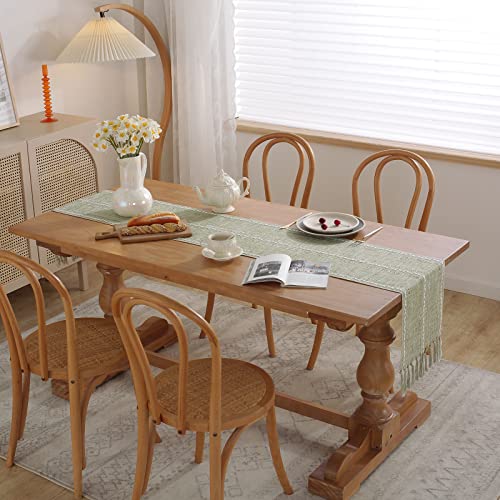 Yicorgard Farmhouse Table Runner Rustic Style 33 x 228 cm - Image 3