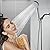 DOILIESE Shower Head with Handheld Shower Head with ON/Off Switch, 3-Modes High Pressure Shower Head with Hose, Chrome Finish