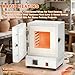Sunseota Enclosed Muffle Oven, Kiln Pottery at Home, Electric Kiln, Hi-Temp 2102℉/1150℃, Melting Furnace with Controller, for Jewelry Making, Wax Casting, Clay Pottery Ceramic DIY, Glass