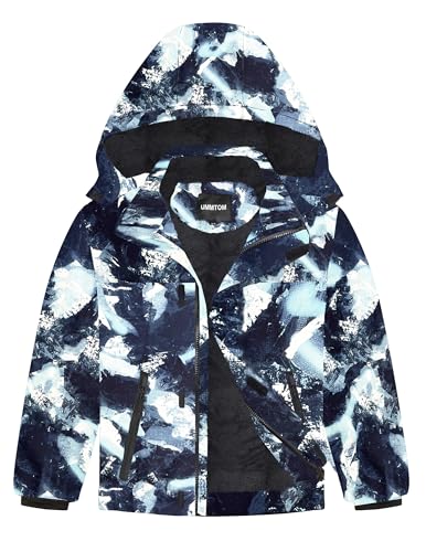 Boys waterproof ski jacket with warm fleece lining