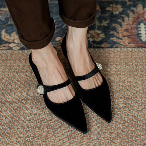 Baskets femme chaussures décontractées à bout pointu et talon aiguille noir 37