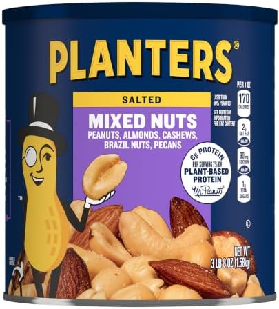 PLANTERS Mixed Nuts, Plant Based Protein, 56 Oz (1 Ct)