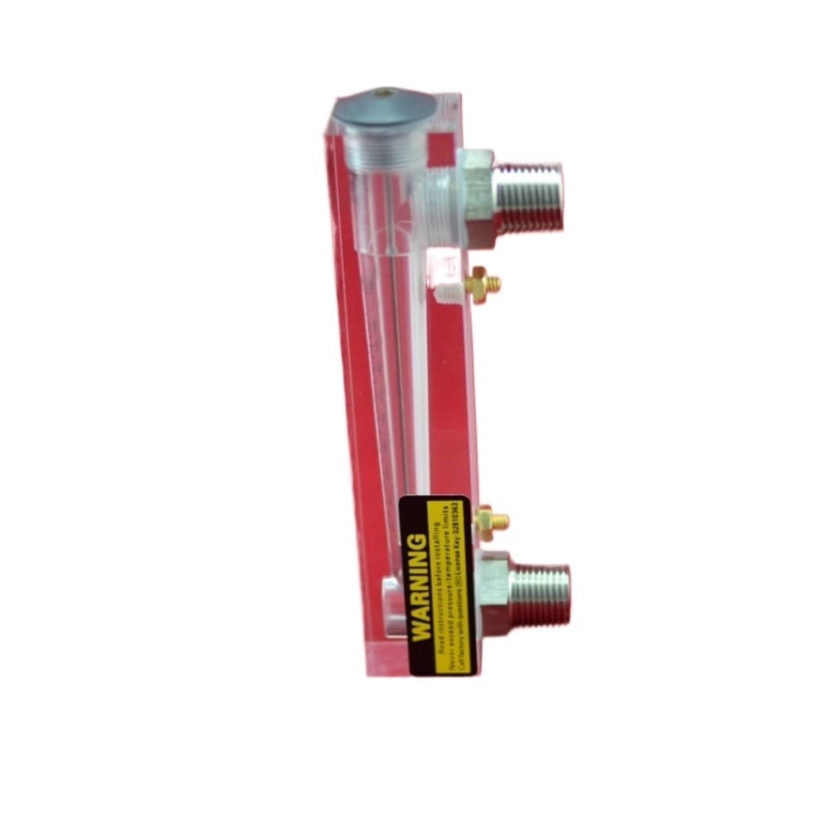 VKvmNYlxx LZM-15 Panel Flowmeter for Liquids/Water without Control Valve with Stainless Steel Connection 1/2" BSPT or NPT.(0.2-1GPM 0.5-4LPM)