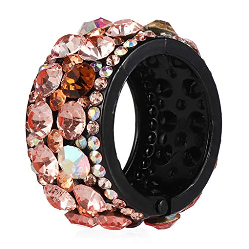 1PCS Ponytail Rhinestone Hair Clips for Women Girls,Hair Plastic Crystal for Hair Ponytail Ring Buckle Holder Women Accessories Hairpin Headwear Barrette Styling Tools Accessories,Beige