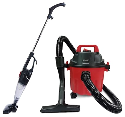 AGARO 33398 Rapid 1000-Watt, 10-Litre Wet & Dry Vacuum Cleaner, with Blower Function (Red & Black) Regal Plus Upright Vacuum Cleaner, 2-in-1, 800 Watts