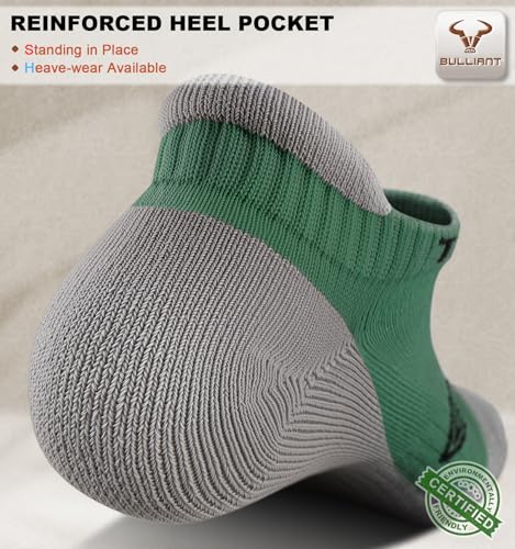 Image of BULLIANT Socks For Women 6Pairs-Womens Athletic Ankle Socks No Show Cushioned for Walking Running-Compression Arch Support