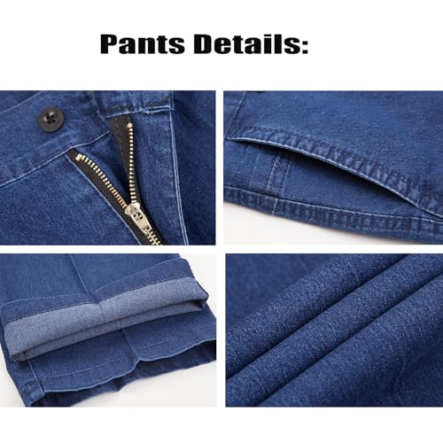 Dudlle Men's Fit Stretch Dad Jeans Dudlle Dad Jeans, Business Casual Straight Fit Stretch Jeans2
