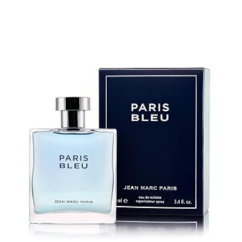 Jean Marc Paris Paris Bleu Homme Eau de Toilette Spray, 3.4 fl. oz., blue, Mens Cologne, Fresh Cologne, Notes of Bergamot, Lavender and Leather