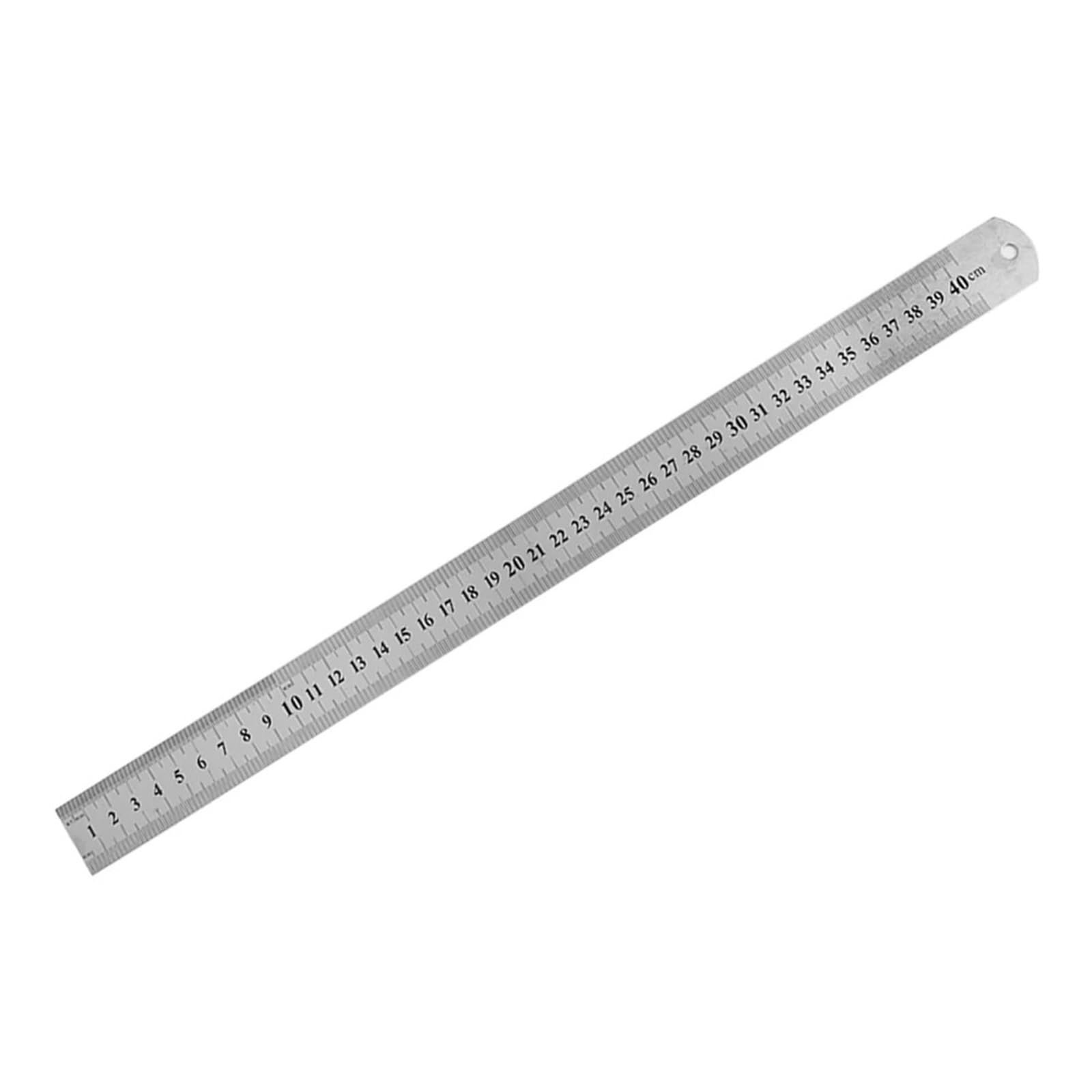 Steel Ruler 150/200/300/400/500MM Stainless Steel Ruler Centimeter Millimeter Straight Edge Precision Measuring(400mm)