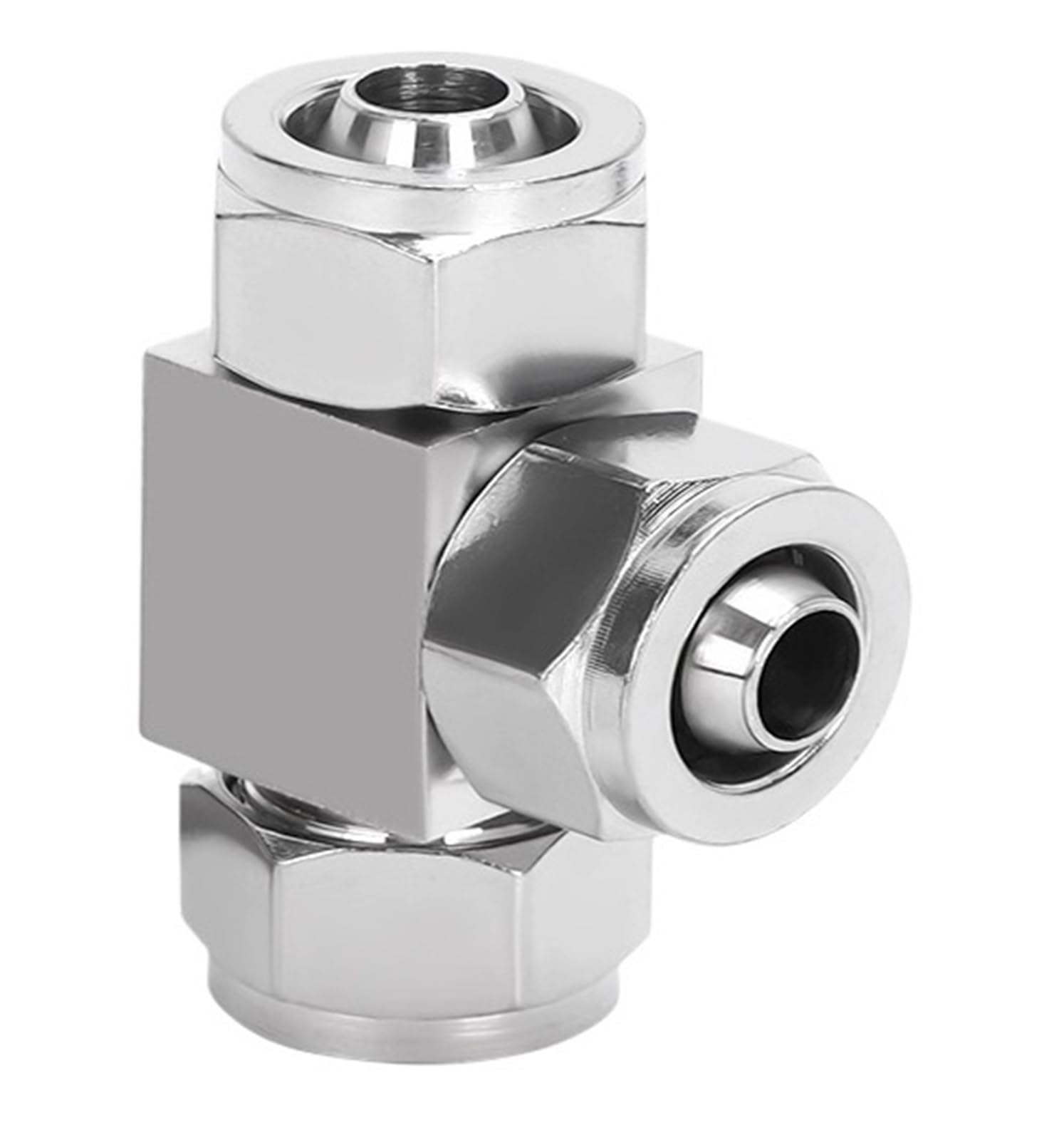 Eyjoutxgg Pe Metal Nickel Plating Pneumatic Fitting Pu Py Pv Pm Pza Quick Connector Tube Air Quick Fittings Water Push In Hose Coupling(,16Mm)