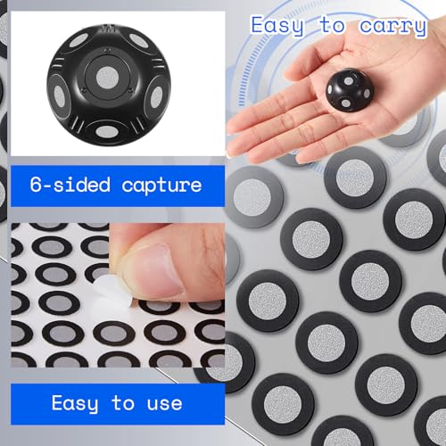 kingdder 6 pcs multi-angle marker set 6 sided 100 point 3d scanner 6mm dot scanning spray scanner turntable compatible accurate tracking marker tracking dot reference point for 3d scanning