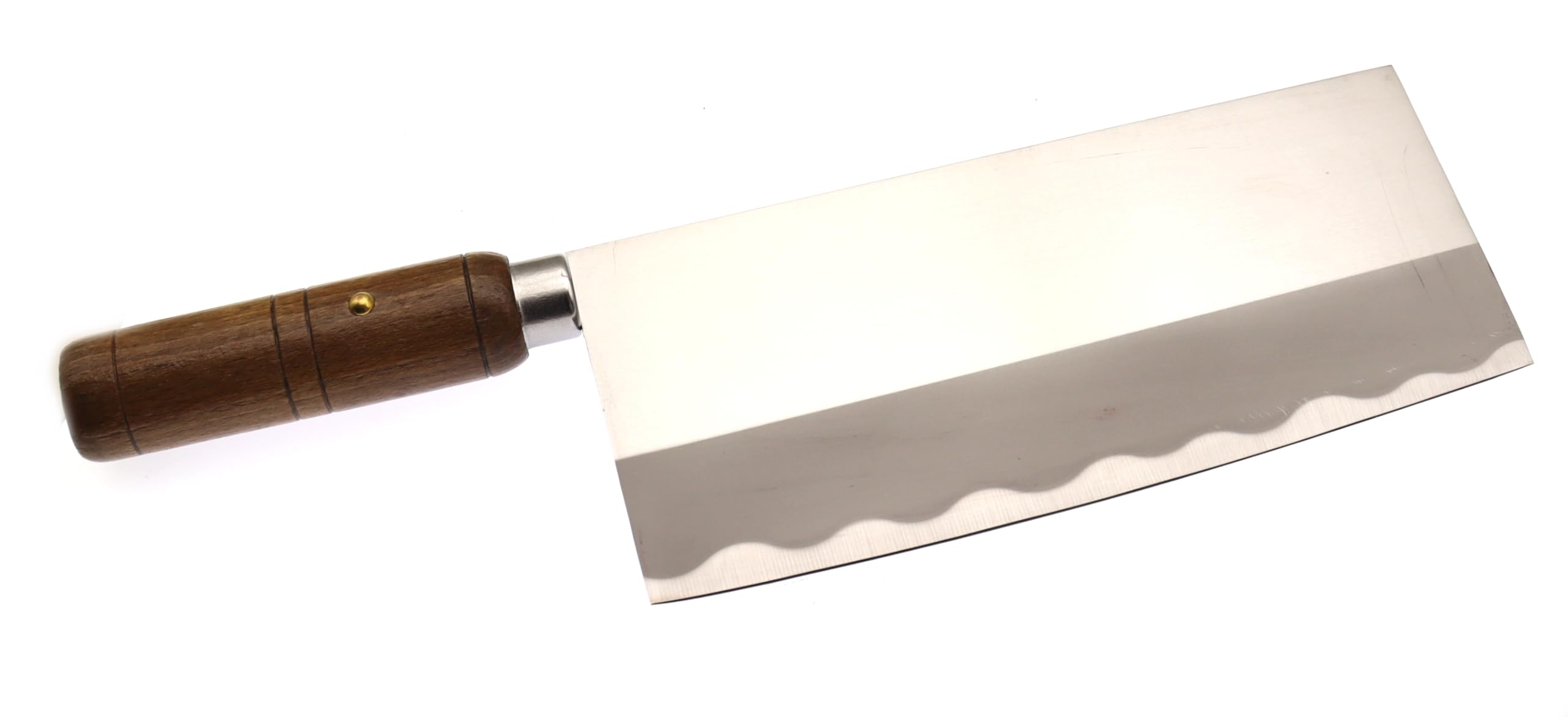 Cocktail7 Couteau Japonais Hachoir Feuille de Boucher Couperet Couteaux de Cuisine Japon Lame Acier Inoxydable et manche en Bois Fabriqué au Japon (Lame 20 cm)