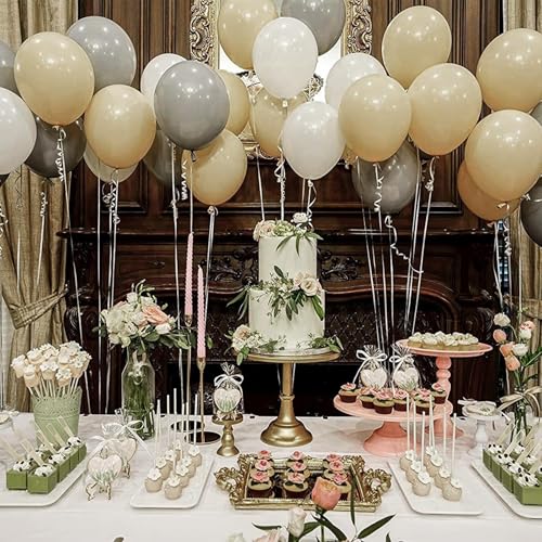 Image of PartyWoo Light Brown Balloons 100 pcs 12 Inch Nude Neutral Boho Tan Fall Latex Helium Balloons for Wedding Graduation Birthday Boy Baby Shower Cowgirl Jungle Theme Party Decorations Brown-F56