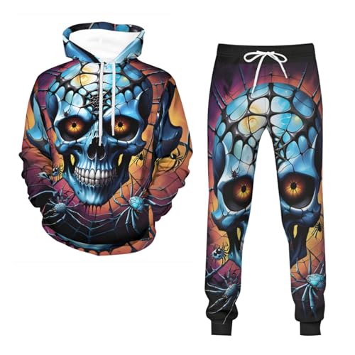 Chándal deportivo con capucha para hombre, 2 piezas, manga larga, cordón ajustable, casual, para correr, A03., 5XL