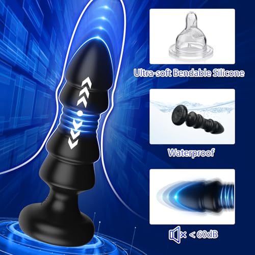 Plug anal vibrant à poussée télécommandé par APP pour point G - 5