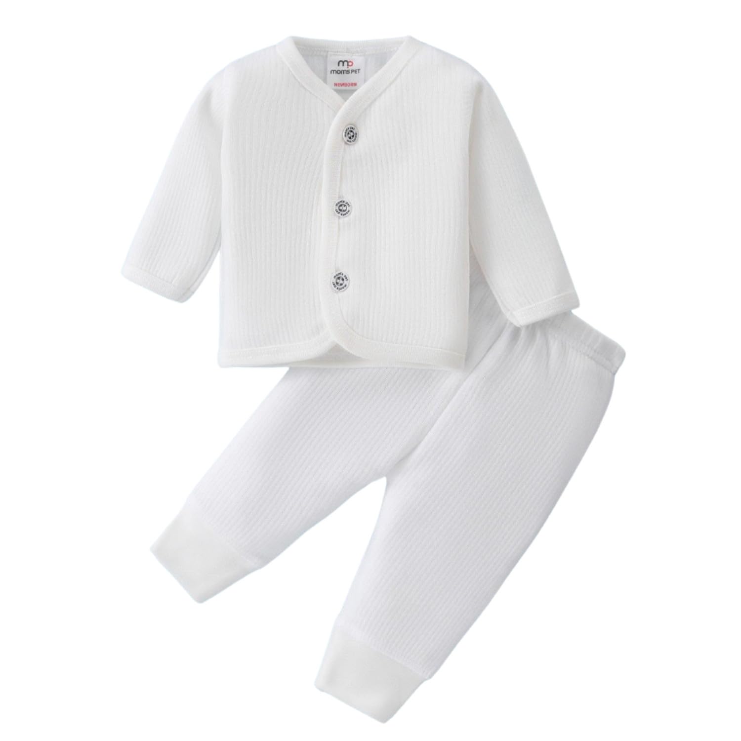 aRIC Moms Pet Unisex Baby Full Sleeves Solid Ribbed Front Open Thermal Set| Top & Bottom Set for Winters| Thermal Sets for... - Review, Price and Buying Guide