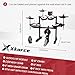 Xkorce Electronic Drum Set Electric Drum Kit with 4 Quiet Mesh Pads and 6