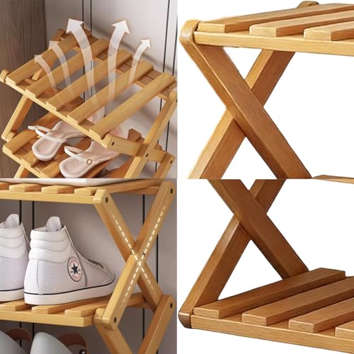 Étagère à chaussures étroite et pliable à 5 niveaux pour petits espaces - 7
