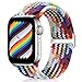 WNIPH Geflochtenes Solo Loop Armband Compatible with Apple Watch 45mm 44mm 42mm 41mm 40mm 38mm,Edelstahl Schnalle Dehnbarer Ersatzarmbänder Sport Loop iWatch Series 7/6/SE/5/4/3/2/1