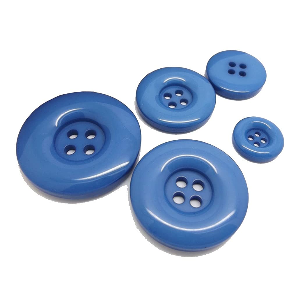 Anwuyang Dark Blue Kouzi 4 Hole Plastic Resin Round Buttons, 15Mm 20Mm 25Mm 30Mm 34Mmblack White Button For Diy Sewing Scrapbooking, 50Pcs (Color : Size : 25Mm)