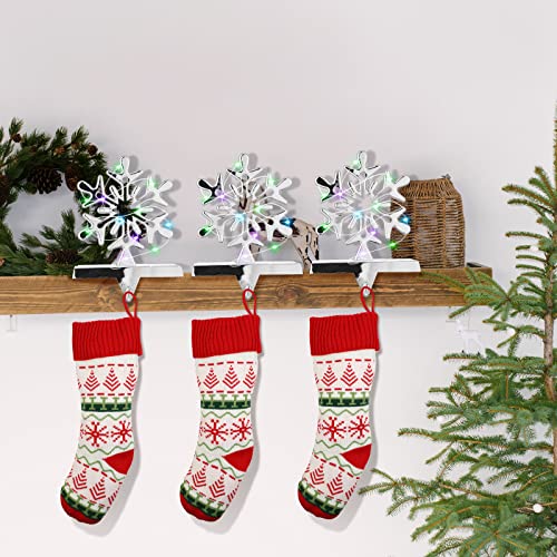 6-Pcs-Christmas-Stocking-Holders-for-Mantel-Silver-Metal-Christmas-Hanger-Xmas-Stocking-Hooks-with-String-Lights-for-Fireplace-Mantle-Table-DecorationsSnowflake-Style 6 Pcs Christmas Stocking Holders for Mantel Silver Metal Christmas Hanger Xmas Stocking Hooks with String Lights for Fireplace Mantle Table DecorationsSnowflake Style