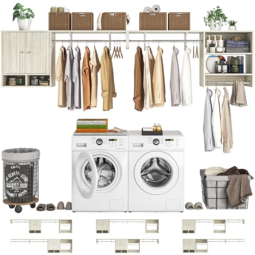 Unikito Over Washer and Dryer Storage Shelves and Organizer, Wall