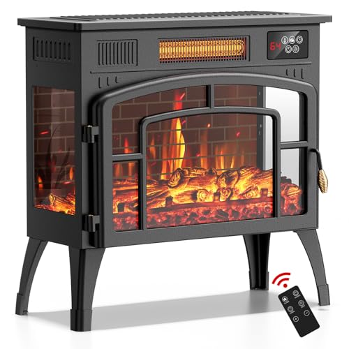 BREEZEHEAT 23 Electric Fireplace Stove with 3D Flame