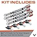 VULCAN Car Rim Tie Downs with Ratchets - 2 Inch x 144 Inch - 4 Pack - Silver Series - 3,300 Pound Safe Working Load