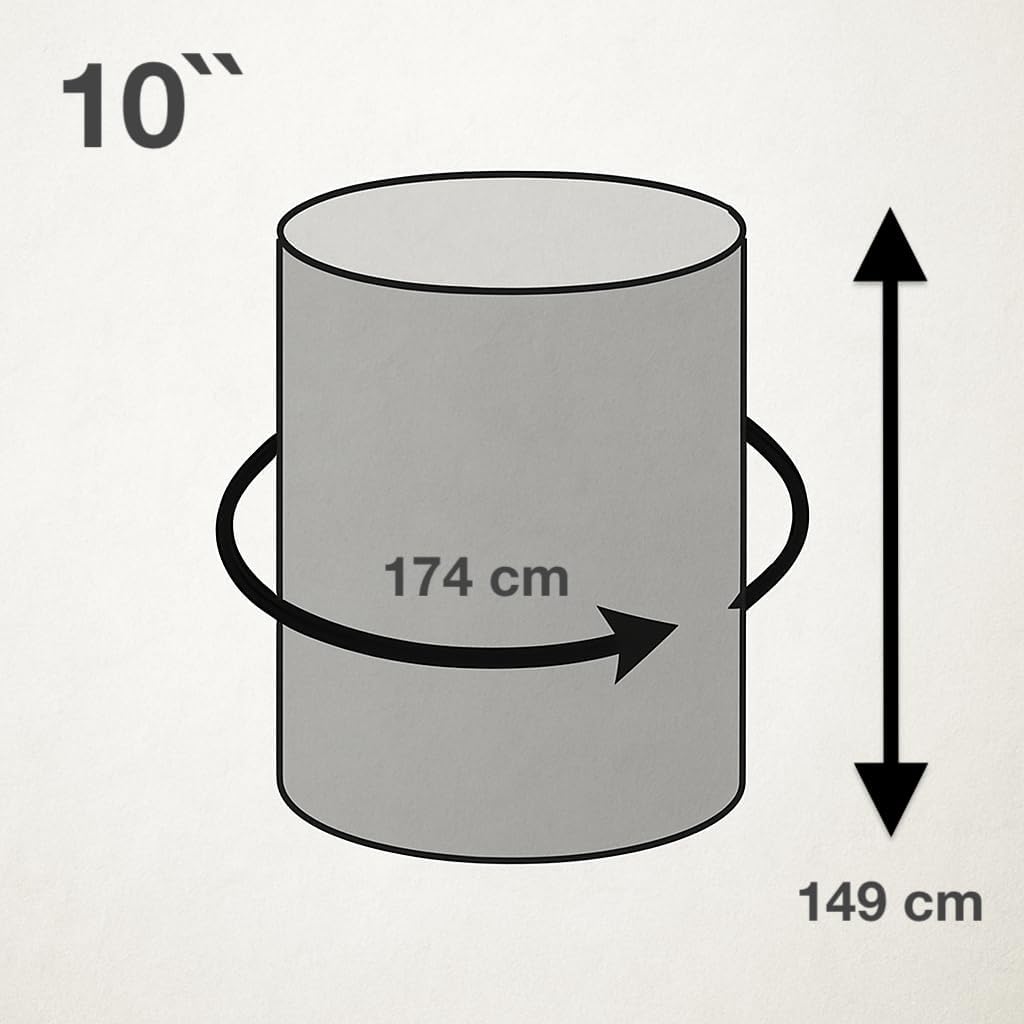 Telescope Cover by R-Sky – Standard+ Series for Dobsonian Telescopes – Water-Resistant, UV-Proof Ripstop – Soft Lining & Drawstring – Silver/Black (silver, 10” Dobsonian Telescope Cover)