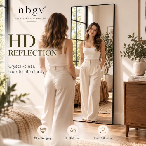 NBGV 58"x21" Full Length Mirror, Floor Mirror Full Length Black - image 2