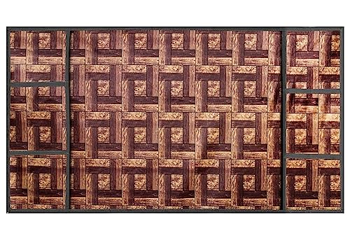Image of Stylista Refridgerator top Cover Suitable for Samsung RR23C2E35NK /HL, 215 Liter Fridge, Dimension (WXD) 71x109 CM, Seamless Pattern Coffee