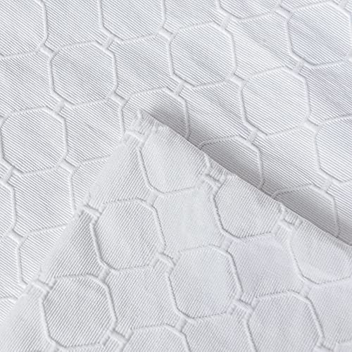 Phf Matelasse Textured Euro Pillow Shams 26X26, No Insert, 2 Pack, 100% Natural Cotton, European Sham Covers, Jacquard Pattern Square Pillowcase Shell For Couch, Sofa, Bed, White #TOP3