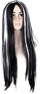 FRCOLOR Highlight Wig Prom Props Black Cosplay Wig Witch Wig Highlight Wig Straight Wig Make up Apparel Long Wig Straight Wig
