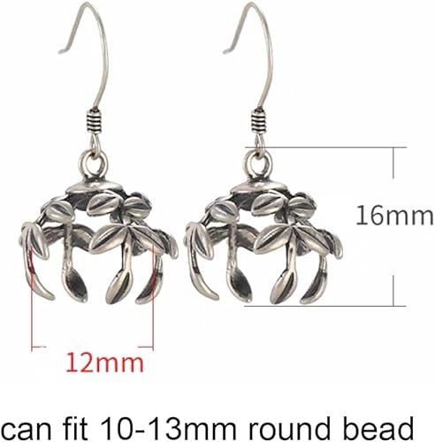 Miniatura 2 de Aretes de gancho de plata de ley tailandesa para fabricación de joyas de perlas, montaje de aretes colgantes para ajuste de camafeo de perlas,