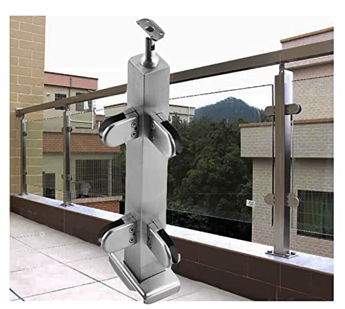 Rampe d'escalier en verre avec poteau en acier inoxydable pour éliminer le risque de chute