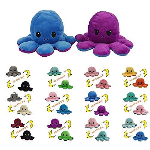 Peluche Poulpe Flip reversible