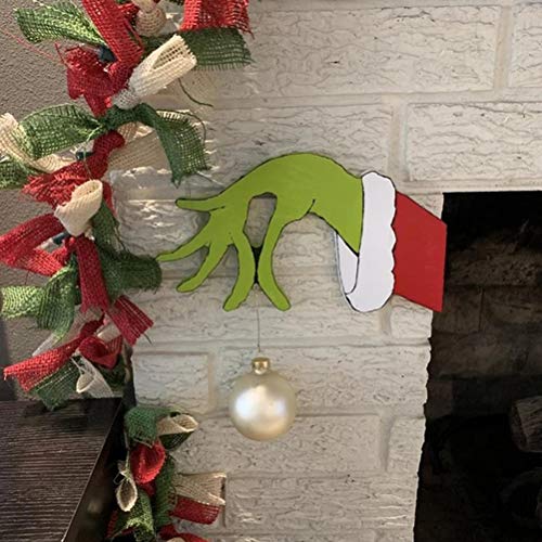 Eastleader Decoración de Mano de ladrón de Navidad, decoración de ladrón de Navidad Adornos de atmósfera navideña Exquisitos y Divertidos Accesorios de Ventana de ladrón para Ventana, Chimenea, Pared Cover