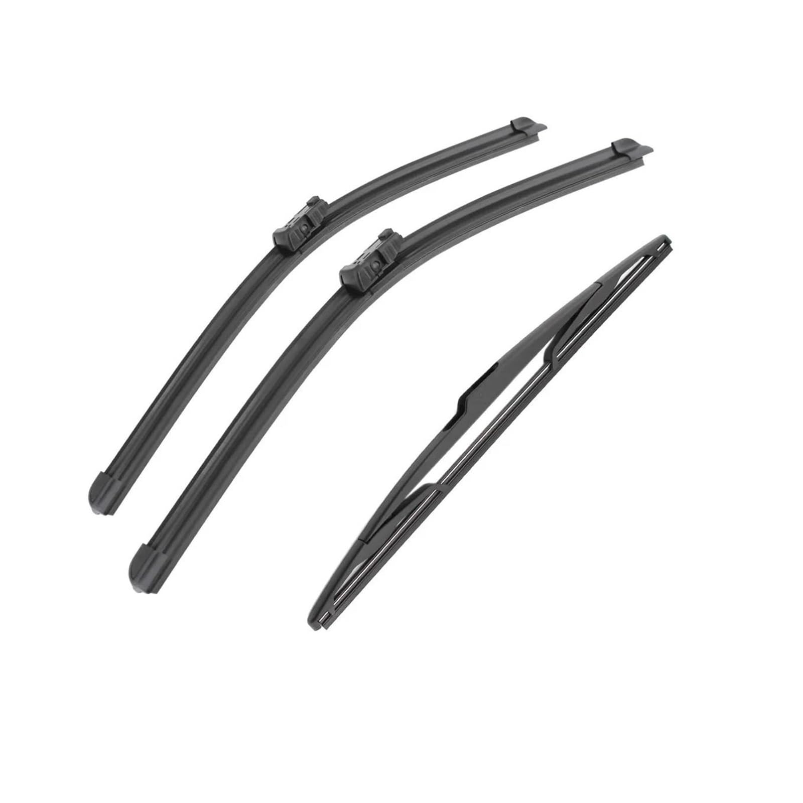Tergicristalli Auto per Peugeot 208 dal 2012 al 2017 - Set di 3 Spazzole (Anteriore + Posteriore) - Dimensioni 26"+16"+14" - Con Adattatore a Pressione (Push Button 19mm)
