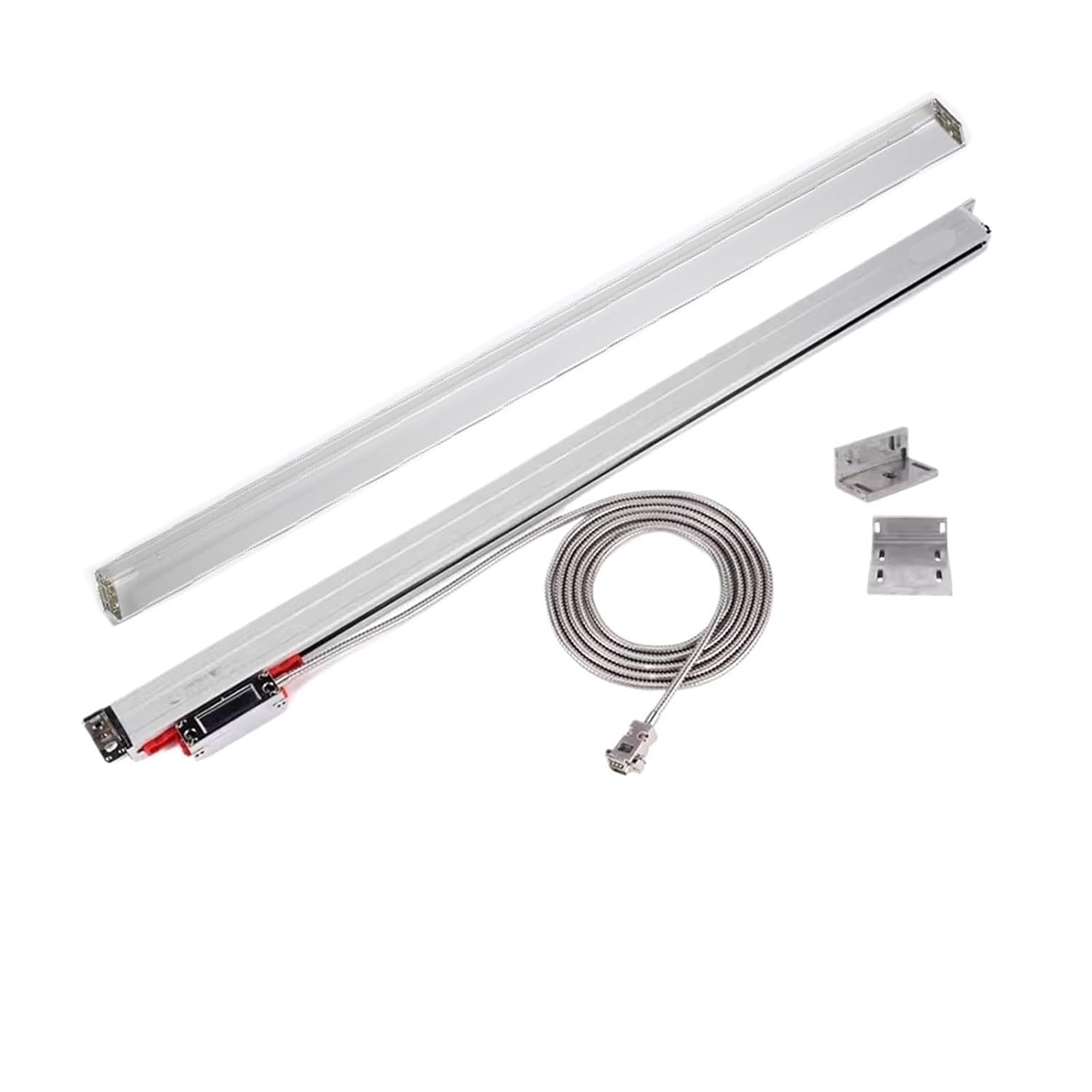 Lathe Metal SDS6-2V 2 Axis Digital Readout DRO Display and Linear Scale KA600-2000+KA500-370 420MM 0.005mm Slim Optical Encoder