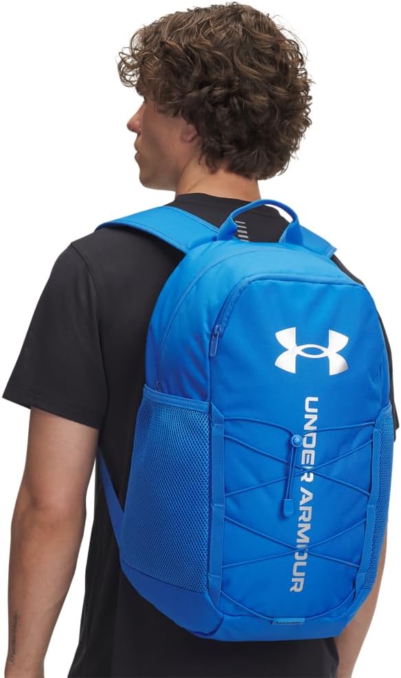 Under Armour Unisex Hustle Sport 6.0 Backpack, (402) Blue Atlantis/Black/Metallic Silver, One Size Fits Most - Image 5