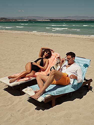 Smyrna Classical Series Original Turkish Beach Towel | Cotton, Prewashed, 37 X 71 Inches | Peshtemal And Turkish Bath Towel For Spa, Beach, Pool, Gym And Bathroom (Orange) #TOP5