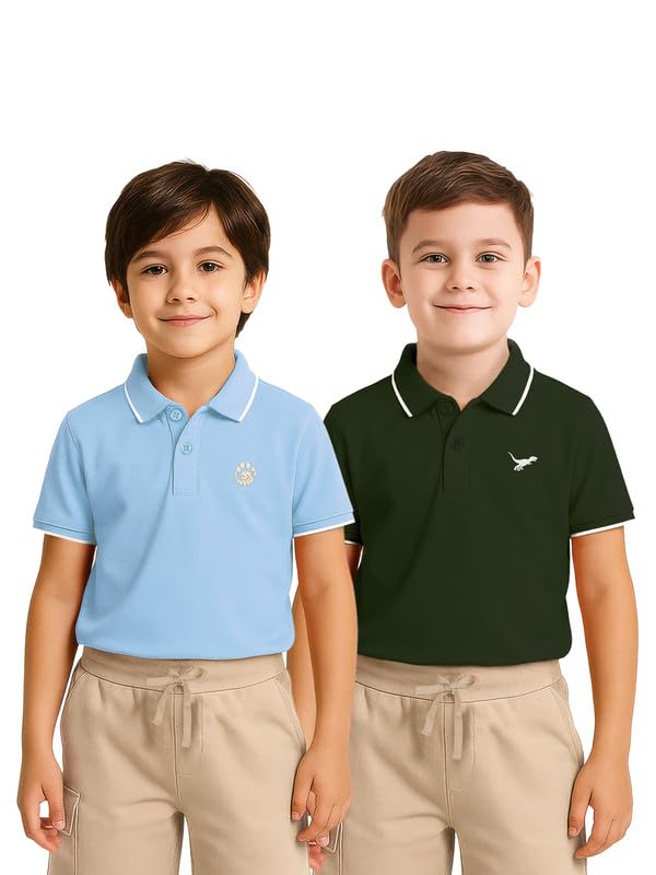 Aventura Boys Polo T-Shirt Combo Pack of 2 – 100% Cotton Half Sleeve Collar T-Shirts for Boys (Age 5-12 Years) - Review, Price and Buying Guide