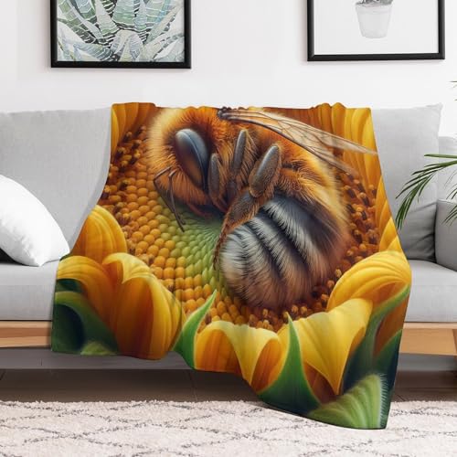 Couverture abeille lavable pour voyager et relaxer sur le canapé - 3